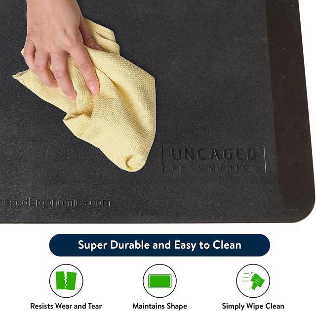 Alt view image 4 of 14 - Anti Fatigue Mat Standing Desk Office - 20x34 in Standing Desk Mat Anti Fatigue floor mat Kitchen Mat Office Desk Accessories standing mat home office accessories Anti Fatigue Mat for Standing Desk