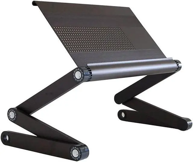 Alt view image 2 of 8 - WorkEZ Executive Laptop Stand for Desk Adjustable Height computer lap desk for laptop aluminum laptop cooling stand adjustable laptop desk for bed portable laptop stand ergonomic laptop holder desk