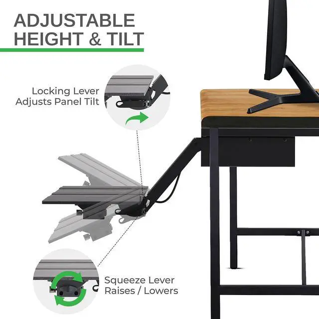 Alt view image 5 of 8 - KT2 Keyboard Tray Under Desk Adjustable Height - Standing Desk Keyboard Tray Sit Stand Keyboard Drawer under desk slide out best Under Desk Keyboard Tray slide out with Mouse Pad keyboard holder