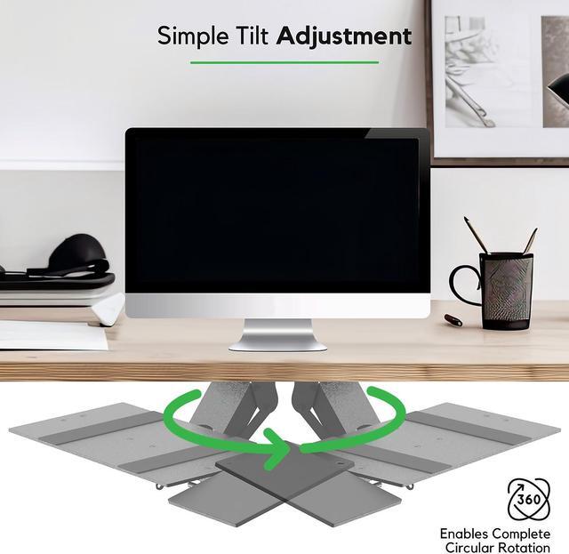 Alt view image 4 of 8 - KT1 Ergonomic Keyboard Tray Under Desk - Under Desk Keyboard Tray Slide Out with Adjustable Height and Tilt - Easy to Slide and Swivel 360 Degree - Keyboard Drawer with Adjustable Mouse Pad