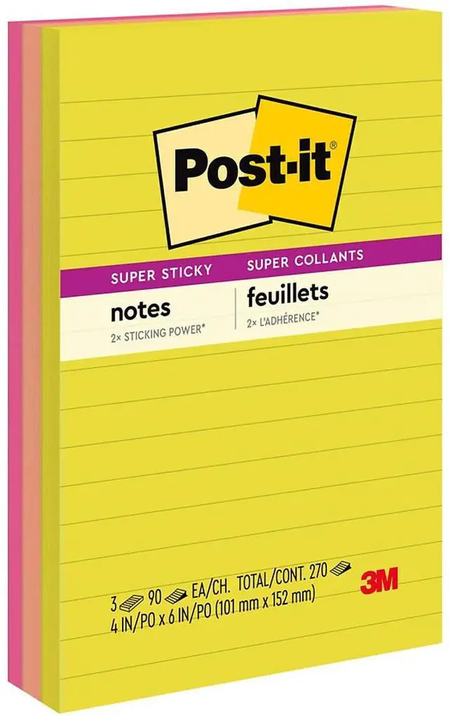 Alt view image 2 of 7 - 3M Post-it Note Pads Summer Joy Collection Colors 90 Sheets/Pad 3Pk 7100269358