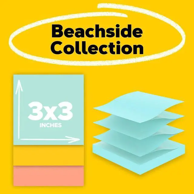 Alt view image 10 of 15 - 3M R33018APCP Post-it Pop-up Notes Original Pop-up Refill, Marseille Collection, 18 / Pack