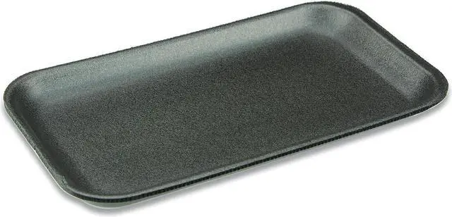 Main image of Pactiv Corporation Pactiv Evergreen Meat Tray #17S 8.3 x 4.8 x 0.65 Black 1000