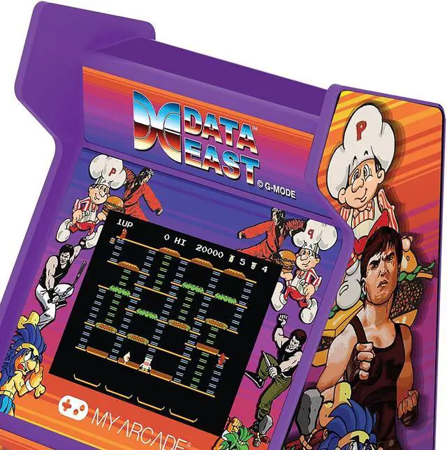 Alt view image 8 of 9 - MY ARCADE Micro Player Mini Arcade Machine: Data East Hits Video Game s , 308 Games, Fully Playable 6.75 " Collectible, Color Display, Speaker, Volume Buttons, Battery or USB - C Powered