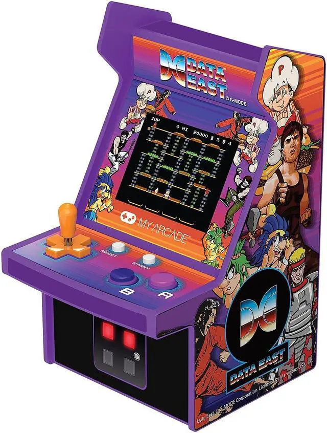 Alt view image 7 of 9 - MY ARCADE Micro Player Mini Arcade Machine: Data East Hits Video Game s , 308 Games, Fully Playable 6.75 " Collectible, Color Display, Speaker, Volume Buttons, Battery or USB - C Powered