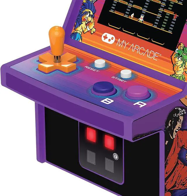 Alt view image 9 of 9 - MY ARCADE Micro Player Mini Arcade Machine: Data East Hits Video Game s , 308 Games, Fully Playable 6.75 " Collectible, Color Display, Speaker, Volume Buttons, Battery or USB - C Powered