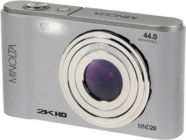 Alt view image 7 of 18 - Minolta MND20-S MND20 16x Digital Zoom 44 MP/2.7K Quad HD Digital Camera (Silver)