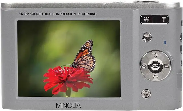 Alt view image 8 of 18 - Minolta MND20-S MND20 16x Digital Zoom 44 MP/2.7K Quad HD Digital Camera (Silver)