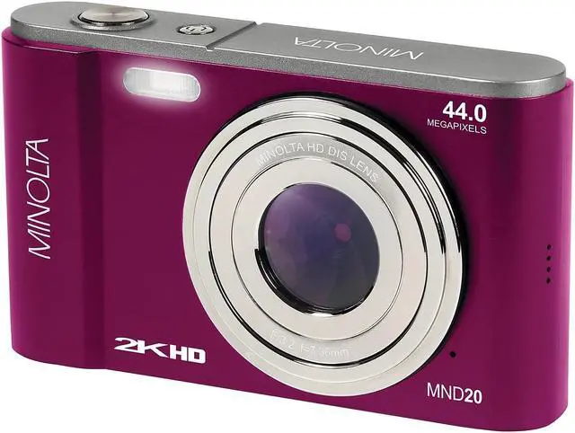 Alt view image 9 of 15 - Minolta MND20-M MINOLTA MND30 44 MP / 2.7K Ultra HD Digital Camera (Magenta)
