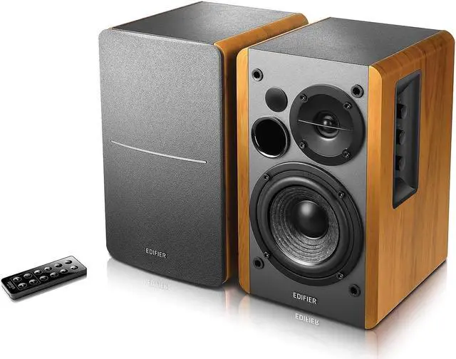 Alt view image 19 of 20 - Edifier R1280T Powered Bookshelf Speakers - 2.0 Active Near Field Monitor - Studio Monitor Speakers - Wooden Enclosure - 42 Watts RMS