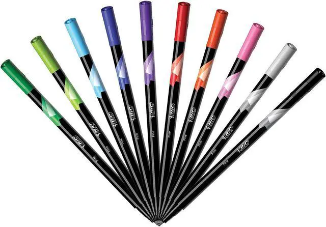 Alt view image 19 of 20 - Bic Pen,Fineliner,10pk,Ast FPINFAP10AST