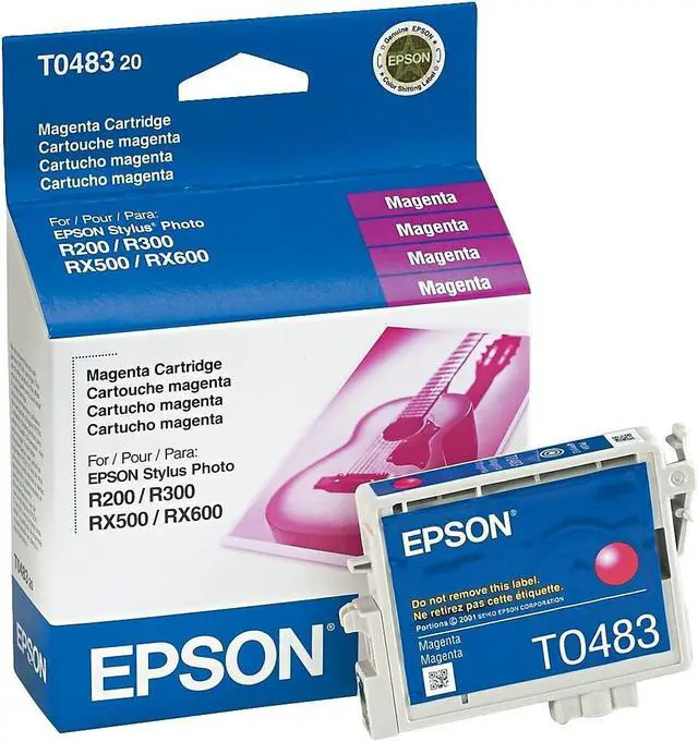 Alt view image 7 of 7 - Epson T0483 Magenta Ink Cartridge