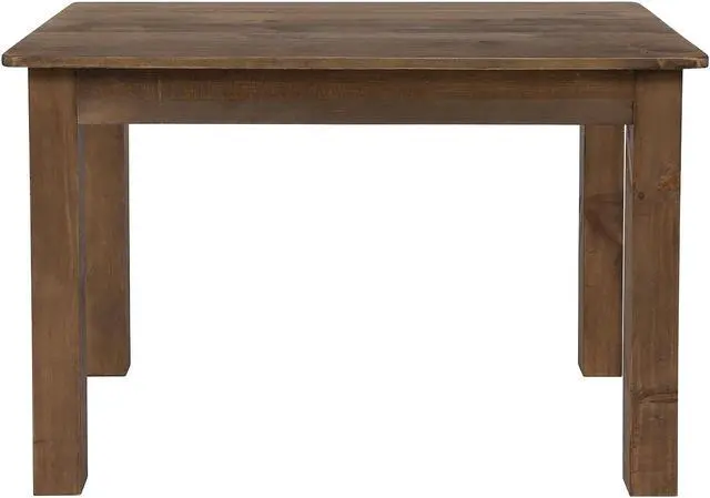 Alt view image 11 of 20 - 46" x 30" Rectangular Antique Rustic Solid Pine Farm Dining Table