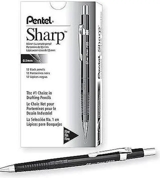 Alt view image 11 of 12 - Pentel Pencil,Mech,.5mm,Bk P205A