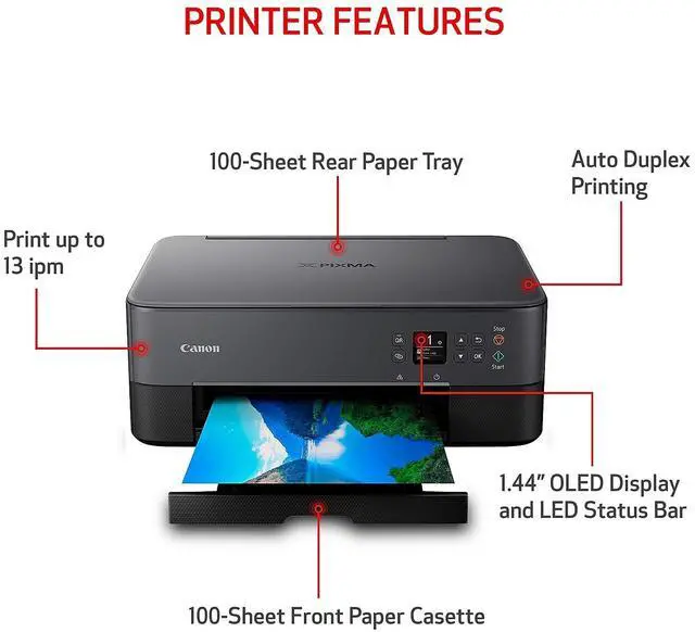 Alt view image 14 of 20 - Canon PIXMA TS6420a Wireless All-In-One Inkjet Printer, Black #4462C082AA