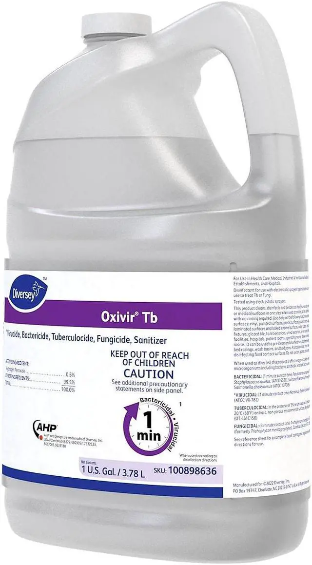 Alt view image 8 of 10 - Diversey 100898636 Cleaner and Disinfectant, 1 Gal.,PK4