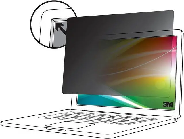 Alt view image 7 of 8 - 3M Bright Screen Privacy Filter for 14in Laptop, 16:10, BP140W1B - For 14" Widescreen LCD 2 in 1 Notebook - 16:10 - Scratch Resistant, Fingerprint Resistant - Anti-glare
