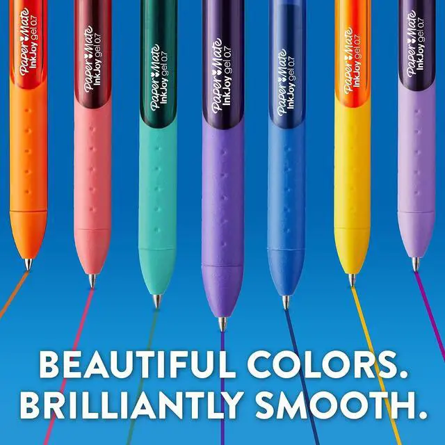 Alt view image 5 of 6 - Paper Mate InkJoy Retractable Gel Pen Medium Point 0.7mm Assorted Ink 30/Pack (2132015)