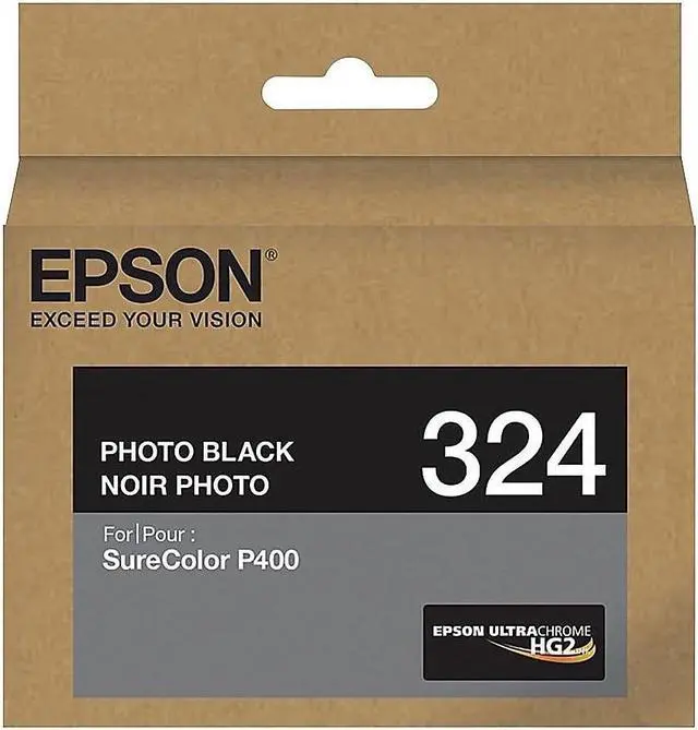 Alt view image 9 of 10 - Epson UltraChrome 324 Original Ink Cartridge Photo Black T324120