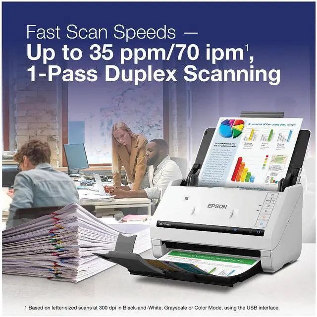 Alt view image 9 of 14 - Epson DS-575W II Contact Image Sensor CIS Duplex Document Scanner