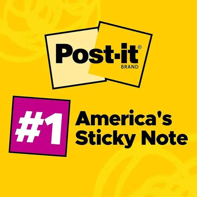 Alt view image 6 of 10 - 3M 65414YWM Note Pad Assortment, 3 x 3, 7 Canary Yellow & 7 Assorted Bright 100-Sheet Pads
