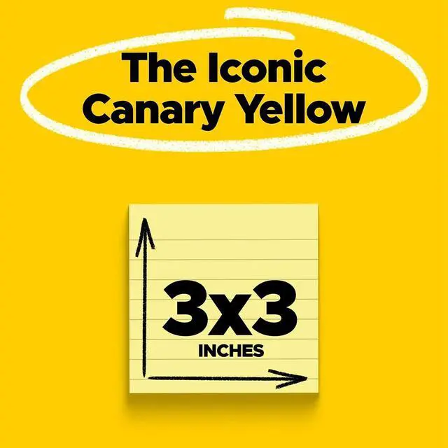 Alt view image 13 of 18 - 3M Post-it Notes Lined 3"x3" 100 Sheets/PD 12/PK Yellow 630SS