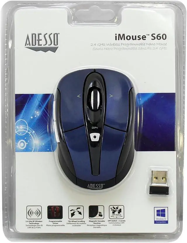 Alt view image 17 of 18 - ADESSO IMOUSE S60L WRLS OPTICAL NANO MOUSE BLU