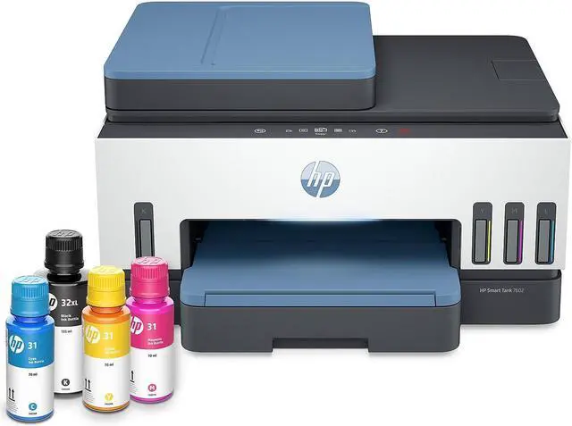 Alt view image 9 of 15 - HP Smart Tank 7602 All-in-One InkJet Printer, Color Mobile Print, Copy, Scan,
