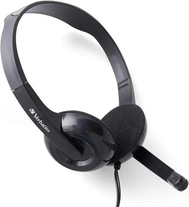 Alt view image 17 of 20 - Verbatim Stereo Headset Over-the-Head Black (70721)