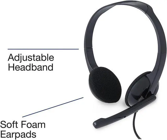 Alt view image 18 of 20 - Verbatim Stereo Headset Over-the-Head Black (70721)