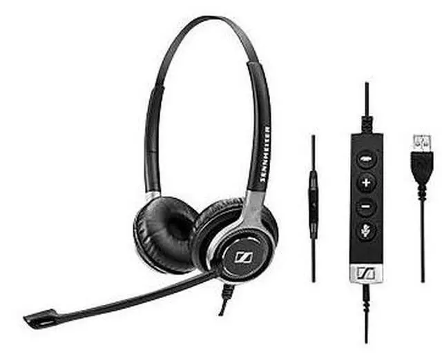 Alt view image 15 of 20 - EPOS Sennheiser SC 665 USB (1000645) - Double-Sided Business Headset | UC Optimized and Skype for Business Certified | For Mobile Phone, Tablet, Softphone, and PC (Black)