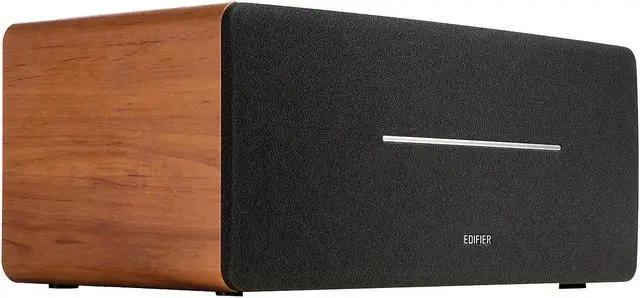 Alt view image 8 of 13 - Edifier D12 Bookshelf Speaker - Integrated Desktop Stereo Bluetooth Speaker- Wooden Enclosure
