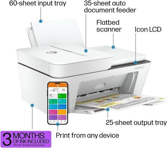 Alt view image 11 of 16 - HP Deskjet 4255e Wireless Inkjet Multifunction Printer Color White 588S6AB1H
