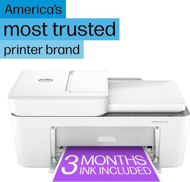 Alt view image 12 of 16 - HP Deskjet 4255e Wireless Inkjet Multifunction Printer Color White 588S6AB1H