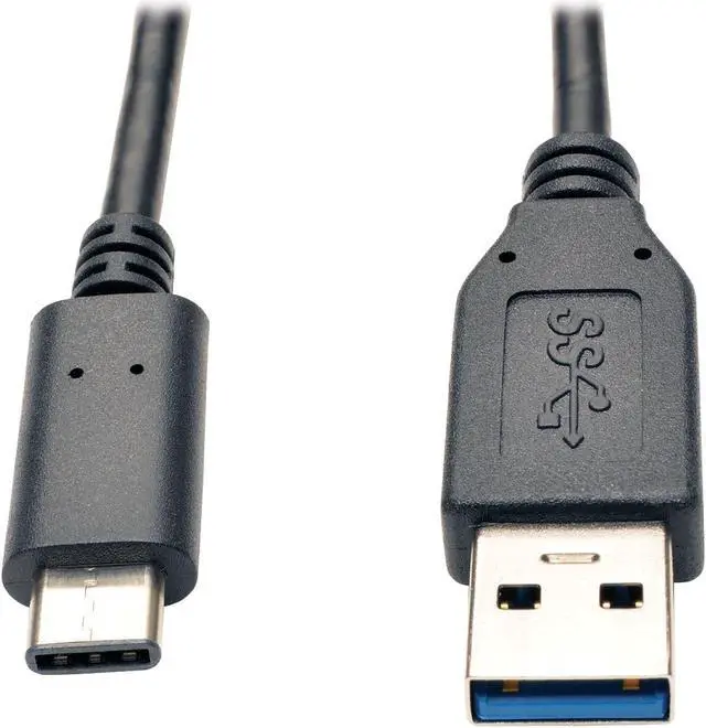 Alt view image 8 of 10 - Tripp Lite U428003 Black USB 3.1 Gen 1 (5 Gbps) Cable, USB Type-C (USB-C) to USB Type-A