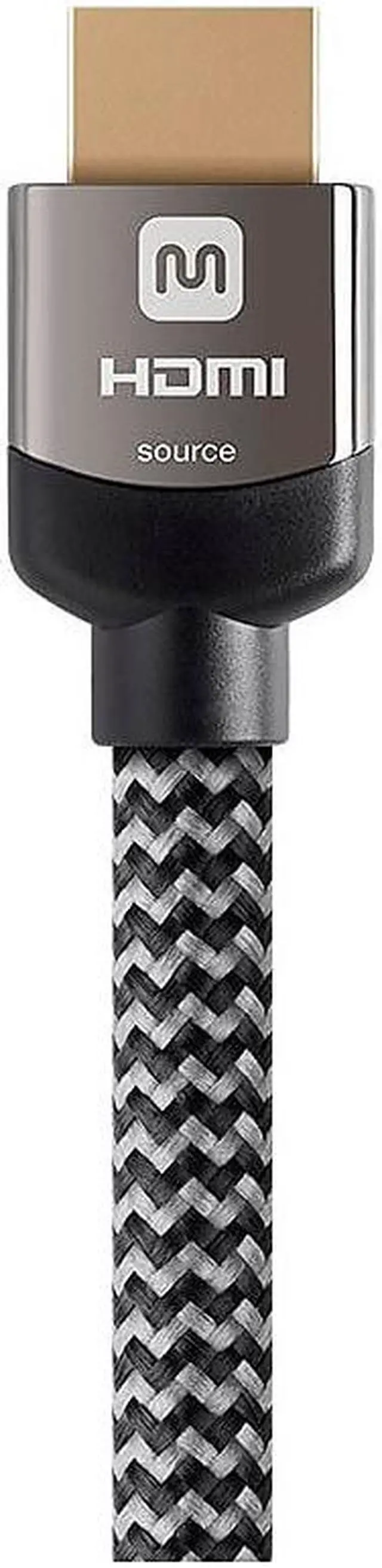 Alt view image 15 of 15 - Monoprice Braided HDMI Cable - 100 Feet - Gray | High Speed, Active Chipset, 4K@60Hz, 18Gbps, HDR, 24AWG, YUV, 4:4:4, CL3 - Luxe Series