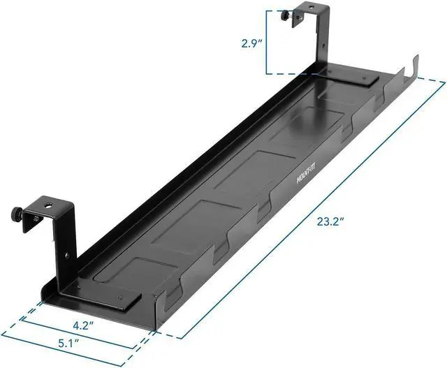 Alt view image 9 of 14 - Mount-It! Under Desk Cable Tray