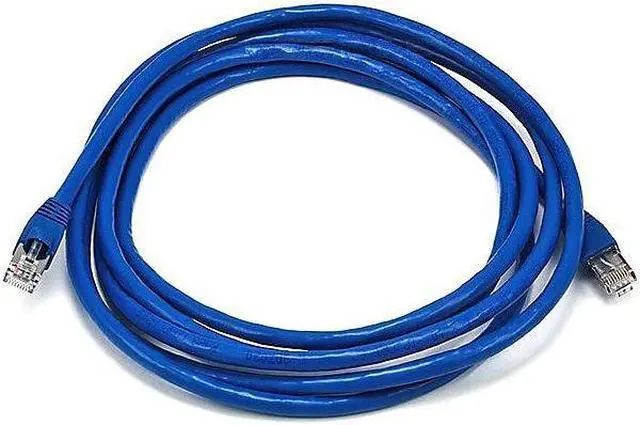 Alt view image 3 of 10 - Monoprice Cat6A Ethernet Patch Cable - 10 Feet - Blue | Snagless RJ45, Stranded, 550Mhz, STP, Pure Bare Copper Wire, 10G,26AWG