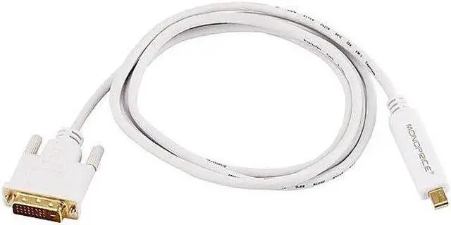 Alt view image 6 of 9 - Monoprice 6Ft 32Awg Mini Displayport To Dvi Cable - White