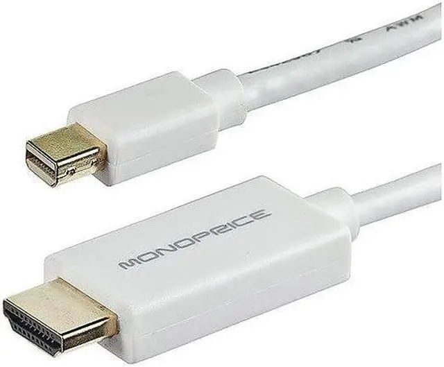 Alt view image 5 of 7 - Monoprice 10Ft 32Awg Mini Displayport To Dvi Cable - White
