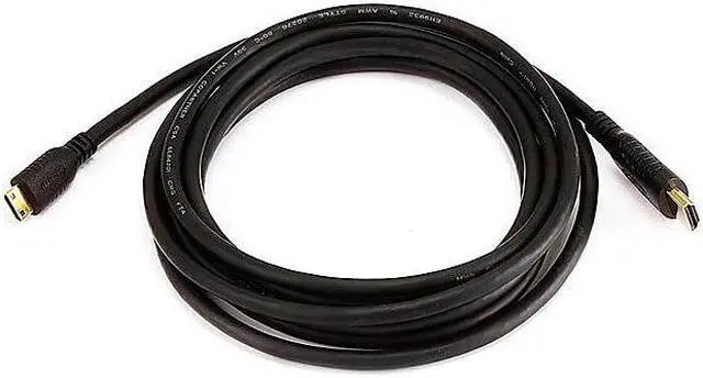 Alt view image 8 of 12 - Monoprice Standard HDMI Cable - 10 Feet - Black | With HDMI Mini Connector, 1080i @ 60Hz, 4.95Gbps, 30AWG