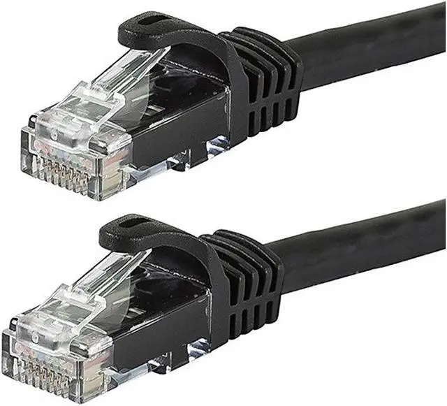 Alt view image 4 of 8 - Monoprice Cat6 Ethernet Patch Cable - 7 Feet - Black | Network Internet Cord - RJ45, Stranded, 550Mhz, UTP, Pure Bare Copper Wire, 24AWG - Flexboot Series