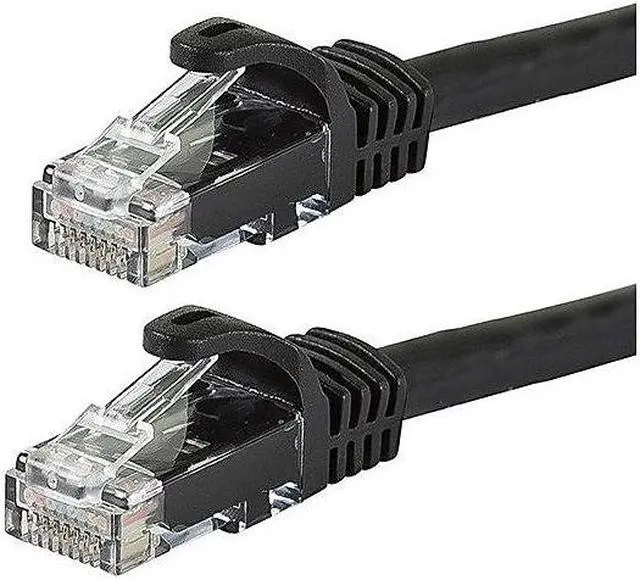 Alt view image 4 of 10 - Monoprice Cat6 Ethernet Patch Cable - 25 Feet - Black | Network Internet Cord - RJ45, Stranded, 550Mhz, UTP, Pure Bare Copper Wire, 24AWG - Flexboot Series