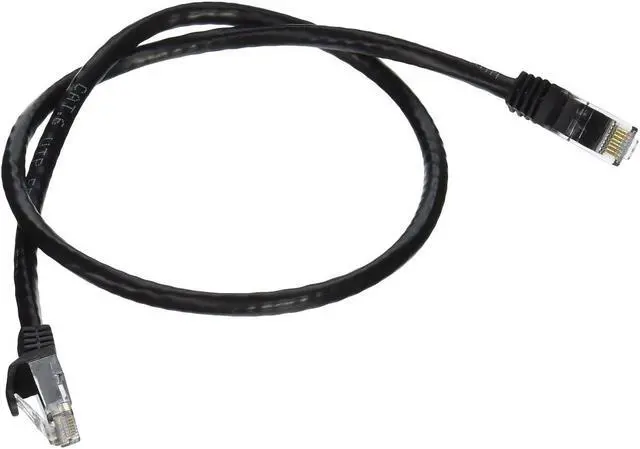 Alt view image 4 of 14 - Monoprice Cat6 Ethernet Patch Cable - 2 Feet - Black | Network Internet Cord - RJ45, Stranded, 550Mhz, UTP, Pure Bare Copper Wire, 24AWG - Flexboot Series