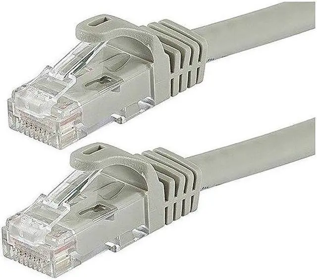 Alt view image 4 of 10 - Monoprice Cat6 Ethernet Patch Cable - 5 Feet - Gray | Network Internet Cord - RJ45, Stranded, 550Mhz, UTP, Pure Bare Copper Wire, 24AWG - Flexboot Series