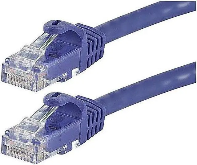 Alt view image 3 of 6 - Monoprice Cat6 Ethernet Patch Cable - 5 Feet - Purple | Network Internet Cord - RJ45, Stranded, 550Mhz, UTP, Pure Bare Copper Wire, 24AWG - Flexboot Series