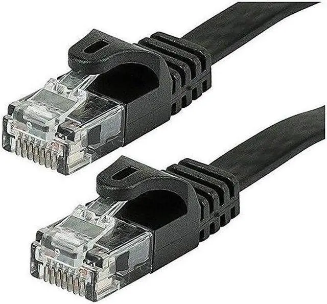 Alt view image 4 of 7 - Monoprice Cat5e Ethernet Patch Cable - 3 Feet - Black | Network Internet Cord - RJ45, Flat,Stranded, 350Mhz, UTP, Pure Bare Copper Wire, 30AWG