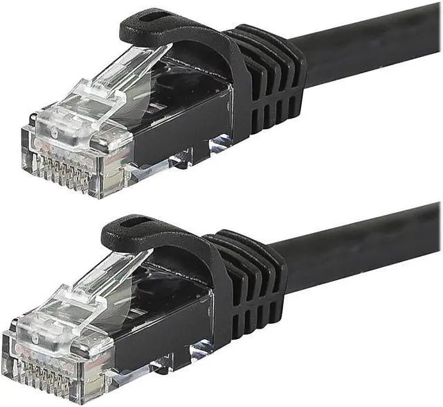 Alt view image 9 of 19 - Monoprice Cat5e Ethernet Patch Cable - 14 Feet - Black | Network Internet Cord - RJ45, Flat,Stranded, 350Mhz, UTP, Pure Bare Copper Wire, 30AWG