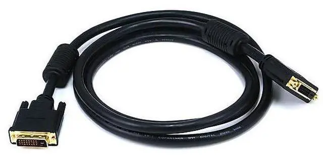 Alt view image 9 of 10 - Monoprice 6ft 28AWG CL2 Dual Link DVI-D Male-to-Female Extension Cable - Black