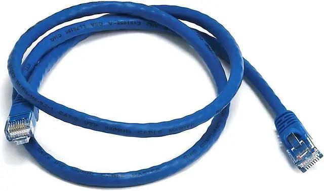 Alt view image 8 of 20 - Monoprice Cat6 Ethernet Patch Cable - Network Internet Cord - RJ45, Stranded, 550Mhz, UTP, Pure Bare Copper Wire, 24AWG, 3ft, Blue